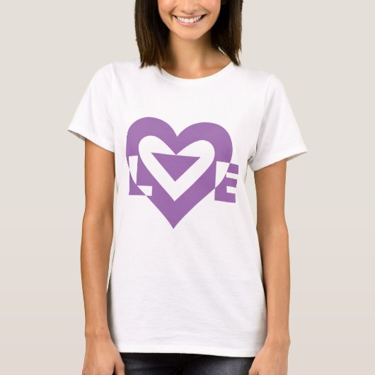 Cool Love Graphic, Paars T-shirt (Voorkant)