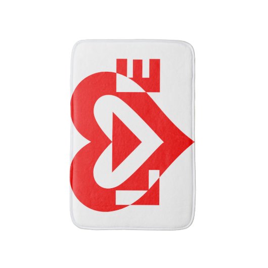 Cool Love Graphic, Red Badmat (Voorkant Verticaal)