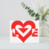 Cool Love Graphic, Red Briefkaart (Staand voorkant)