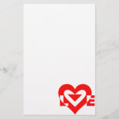 Cool Love Graphic, Red Briefpapier (Voorkant)
