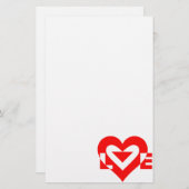 Cool Love Graphic, Red Briefpapier (Voorkant / Achterkant)