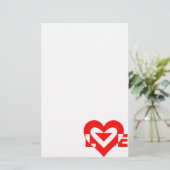 Cool Love Graphic, Red Briefpapier (Staand voorkant)