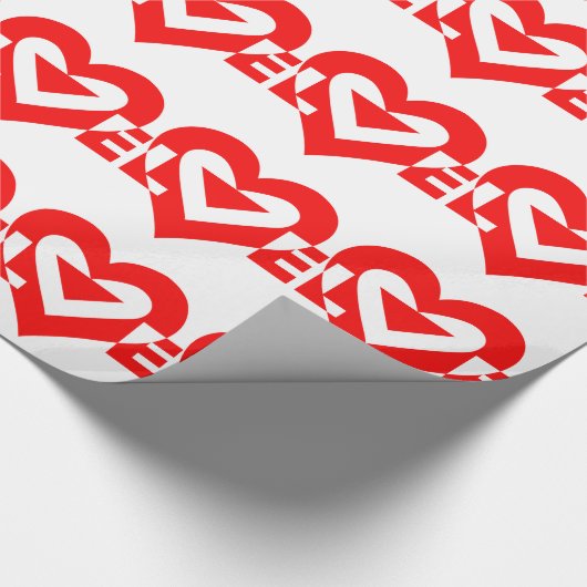 Cool Love Graphic, Red Cadeaupapier (Hoek)