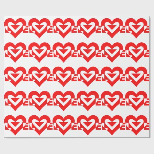 Cool Love Graphic, Red Cadeaupapier (Vlak)