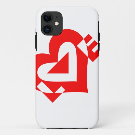 Cool Love Graphic, Red Case-Mate iPhone Case (Achterkant)