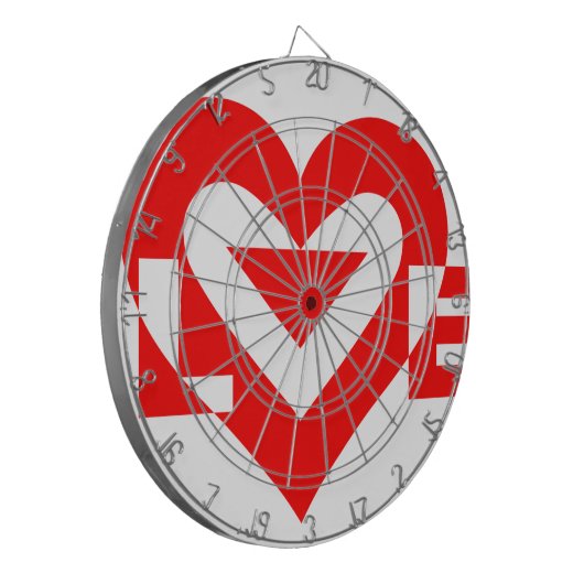 Cool Love Graphic, Red Dartbord (Voorkant Links)