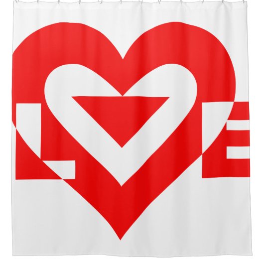 Cool Love Graphic, Red Douchegordijn (Voorkant)