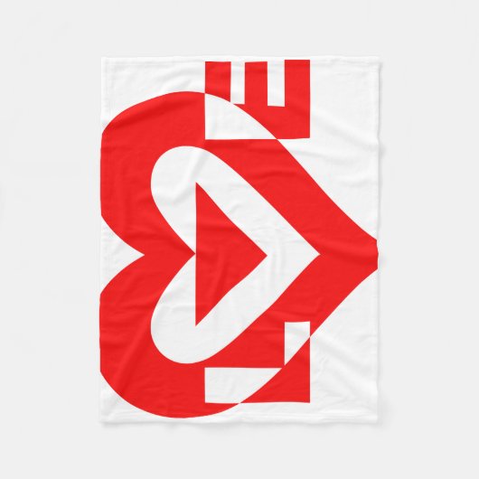 Cool Love Graphic, Red Fleece Deken (Voorkant)
