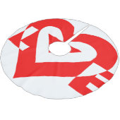 Cool Love Graphic, Red Kerstboom Rok (Gekanteld)