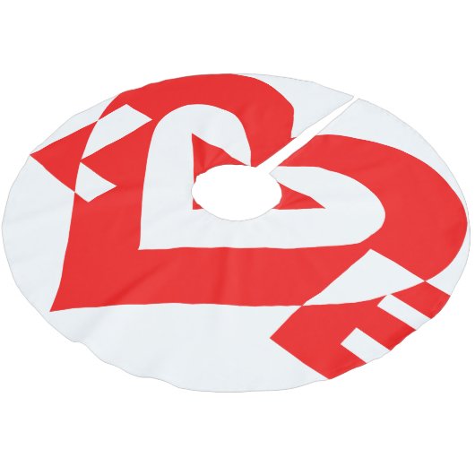 Cool Love Graphic, Red Kerstboom Rok (Gekanteld)