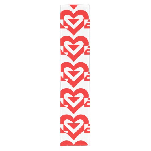Cool Love Graphic, Red Korte Tafelloper (Voorkant)