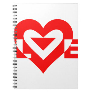 Cool Love Graphic, Red Notitieboek