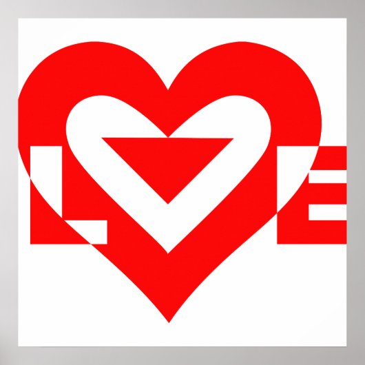 Cool Love Graphic, Red Poster (Voorkant)