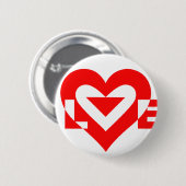 Cool Love Graphic, Red Ronde Button 5,7 Cm (Voorkant /achterkant)