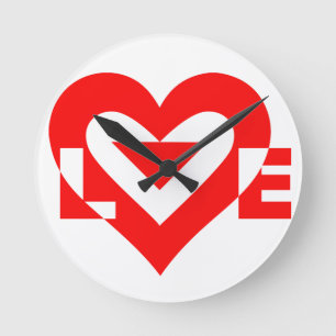 Cool Love Graphic, Red Ronde Klok