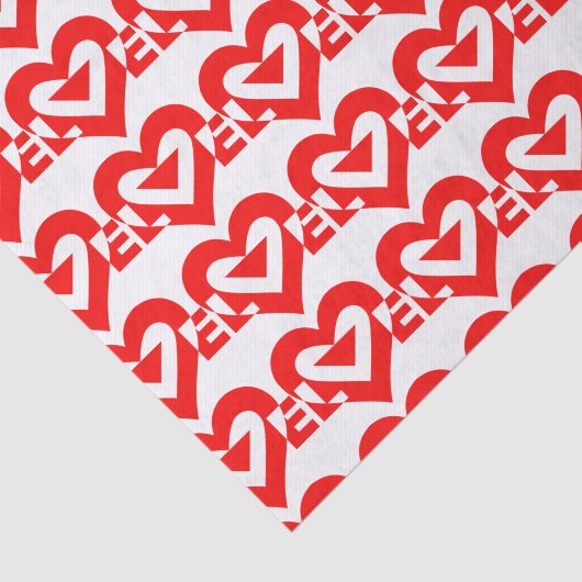 Cool Love Graphic, Red Tissuepapier (Detail)