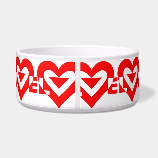 Cool Love Graphic, Red Voerbakje (Achterkant)