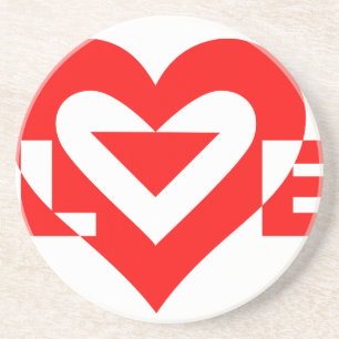 Cool Love Graphic, Red Zandsteen Onderzetter