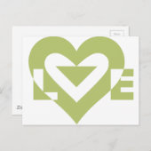 Cool Love Graphic, Sage Green Briefkaart (Voorkant / Achterkant)