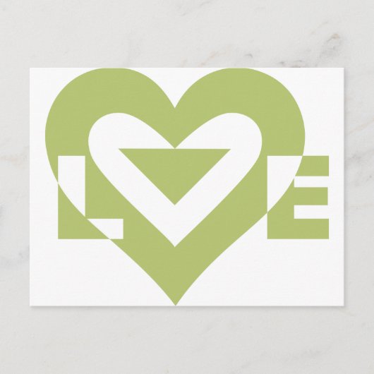 Cool Love Graphic, Sage Green Briefkaart (Voorkant)