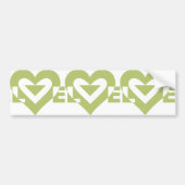 Cool Love Graphic, Sage Green Bumpersticker (Voorkant)