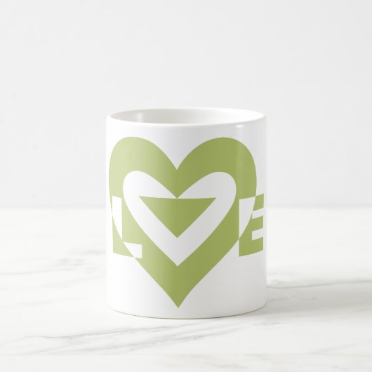 Cool Love Graphic, Sage Green Koffiemok (Center)