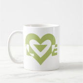 Cool Love Graphic, Sage Green Koffiemok (Links)