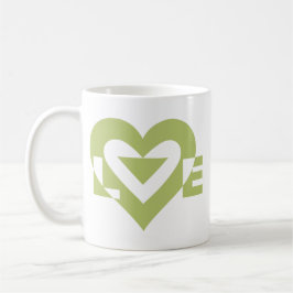 Cool Love Graphic, Sage Green Koffiemok