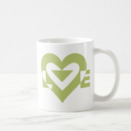 Cool Love Graphic, Sage Green Koffiemok