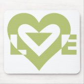 Cool Love Graphic, Sage Green Muismat (Voorkant)