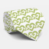 Cool Love Graphic, Sage Green Stropdas (Opgerold)
