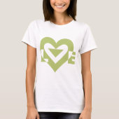 Cool Love Graphic, Sage Green T-shirt (Voorkant)