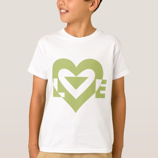Cool Love Graphic, Sage Green T-shirt (Voorkant)