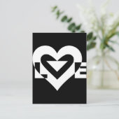 Cool Love Graphic, White Briefkaart (Staand voorkant)