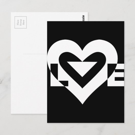 Cool Love Graphic, White Briefkaart (Voorkant / Achterkant)