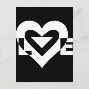 Cool Love Graphic, White Briefkaart