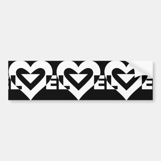 Cool Love Graphic, White Bumpersticker (Voorkant)