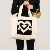 Cool Love Graphic, White Grote Tote Bag (Voorkant (product))