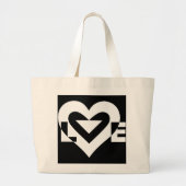Cool Love Graphic, White Grote Tote Bag (Voorkant)