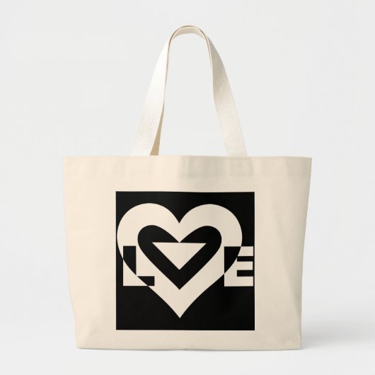 Cool Love Graphic, White Grote Tote Bag (Voorkant)