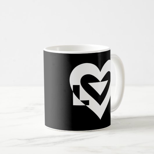 Cool Love Graphic, White Koffiemok (Voorkant rechts)
