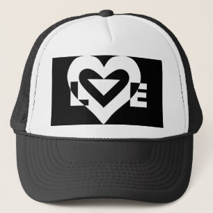 Cool Love Graphic, White Trucker Pet
