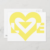 Cool Love Graphic, Yellow Briefkaart (Voorkant / Achterkant)