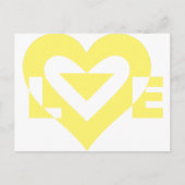 Cool Love Graphic, Yellow Briefkaart (Voorkant)