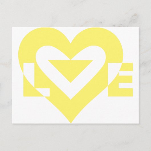 Cool Love Graphic, Yellow Briefkaart (Voorkant)