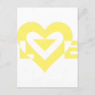 Cool Love Graphic, Yellow Briefkaart
