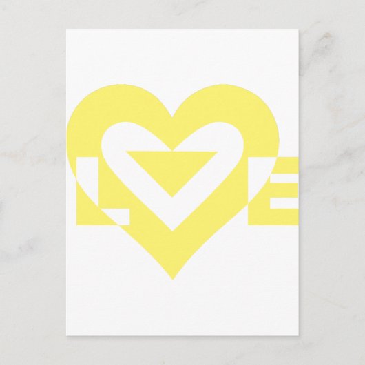 Cool Love Graphic, Yellow Briefkaart (Voorkant)