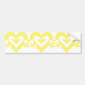 Cool Love Graphic, Yellow Bumpersticker (Voorkant)