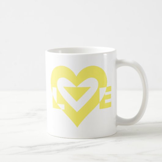Cool Love Graphic, Yellow Koffiemok (Rechts)