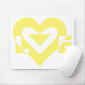 Cool Love Graphic, Yellow Muismat (Met muis)